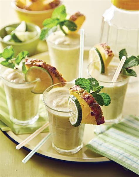 Pineapple Smoothies with Banana & Lime Recipe