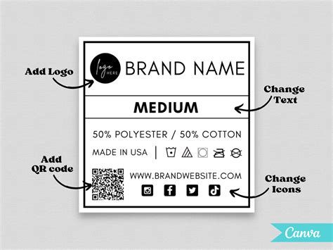 Printable Clothing Labels Clothing Size Labels Custom - Etsy Canada