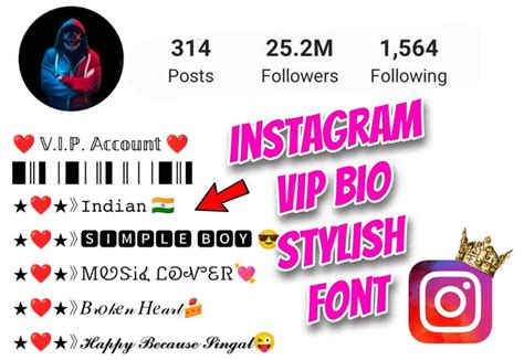 200+ Best Instagram Vip Bio Stylish Font (2023) » Hindiyaro.com