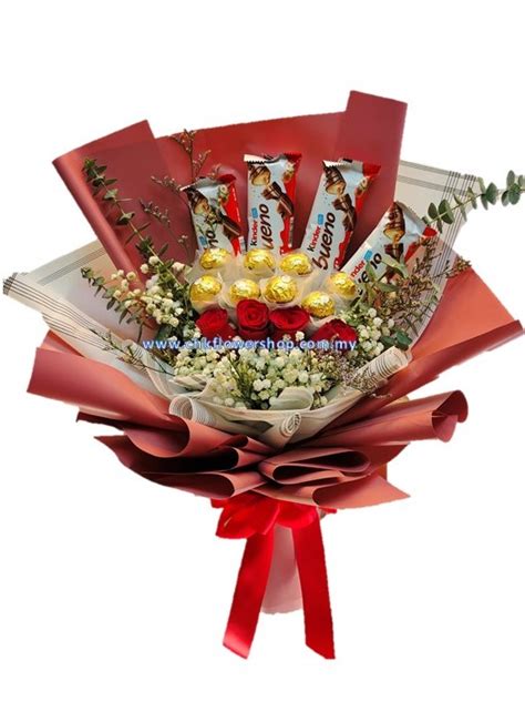 Chocolate & Roses Bouquet - HB045 | CHK Flower & Gift Shop