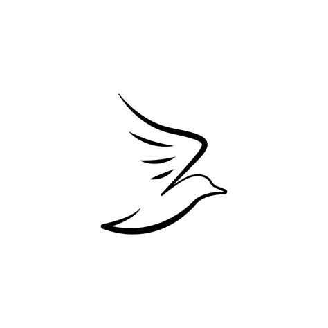 Abstract pigeon or dove logo. Outline dove logo. Pigeon silhouette 5755886 Vector Art at Vecteezy