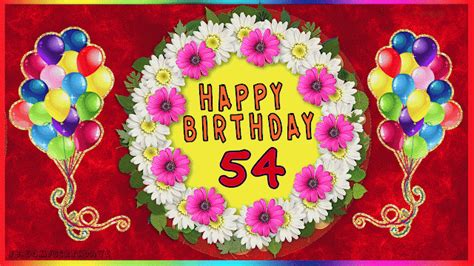 54th Birthday Images, Gif, Greetings Cards for age 54 years - HBDAY.ART