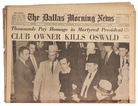 Lot Detail - JFK Assassination Newspaper -- ''The Dallas Morning News'' -- 25 November 1963 ...