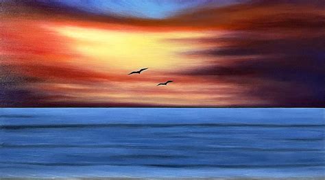 Beautiful nature sunset paintings by artist Tanya Hansens - TrendyArtIdeas