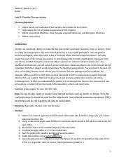 Lab8 Fomite Transmission.docx - BIOS242 Week 4 Lab 2 Name: Lab 8: Fomite Transmission Learning ...