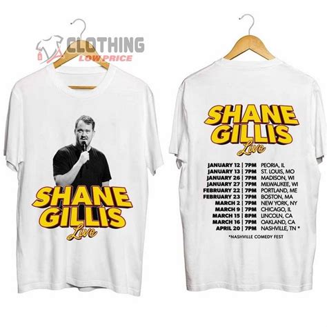 Shane Gillis Live 2024 Merch, Shane Gillis 2024 Tour Dates Shirt, Shane ...