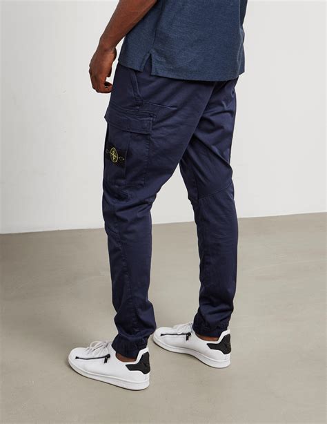 Stone Island Mens Garment Dyed Cargo Pants Navy Blue for Men - Lyst