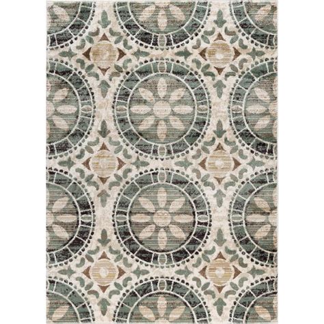 Tayse Rugs Deco Ivory 8 ft. x 10 ft. Transitional Area Rug-DCO1017 8x10 - The Home Depot