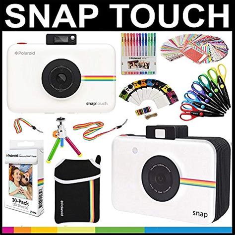 Polaroid Snap Touch Instant Camera Gift Bundle + ZINK Paper (30 Sheets) + Snap Themed Scrapbook ...