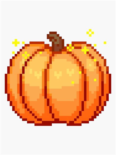 "Pumpkin Pixel" Sticker by hotdogebuns | Redbubble