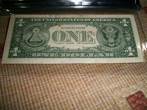 collectible items: United States one-dollar bill