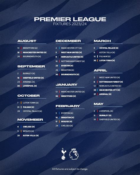 [Tottenham Hotspur] Our #PL fixtures for the 2023/24 campaign have landed 🛬 : r/coys