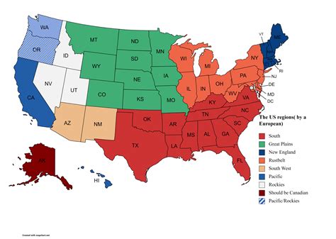 USA State Regions (give feedback I'm European). : r/Maps