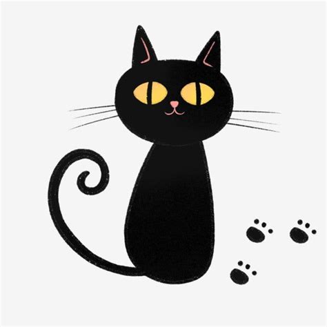 Cat Footprint PNG Transparent, Hand Drawn Cute Cat With Footprints, Footprints, Cartoon, Animal ...