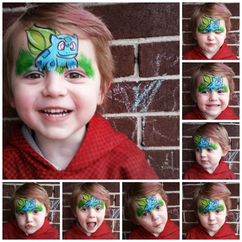 Bulbasaur Pokemon face paint makeup ManaArt Face and Body Painting ...