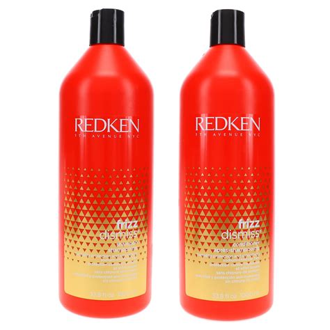 Redken Frizz Dismiss Sulfate-Free Shampoo 33.8 oz & Frizz Dismiss Conditioner 33.8 oz Combo Pack ...