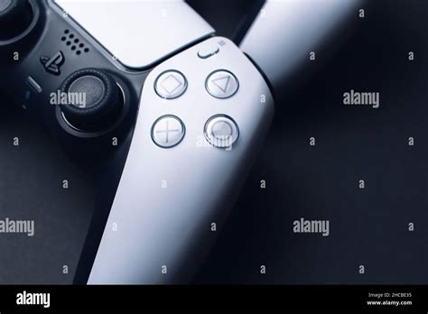 Sony Playstation 5 white Gamepad. Studio Shot Stock Photo - Alamy