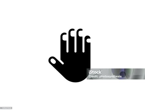 Back Of Hand Vector Icon Isolated Raised Back Of Right Hand Stop ...