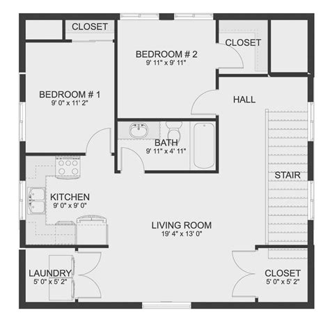 900 Square Feet House Floor Plan | Viewfloor.co