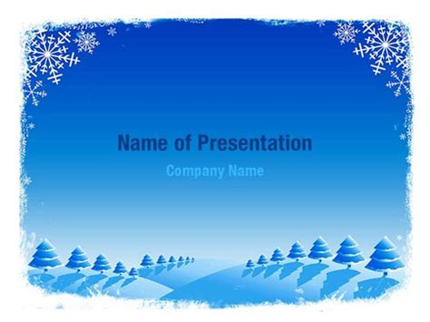 Snowflake Frame PowerPoint Templates - Snowflake Frame PowerPoint Backgrounds, Templates for ...