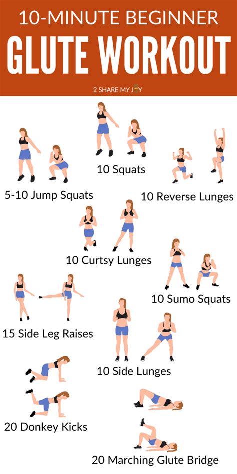 10-Minute Beginner Glute Workout - 2sharemyjoy.com