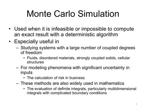 Monte Carlo Simulation