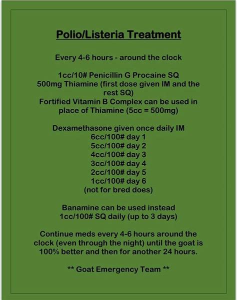 Polio/ Listeria Treatment - Opus 7 Farm LLC.