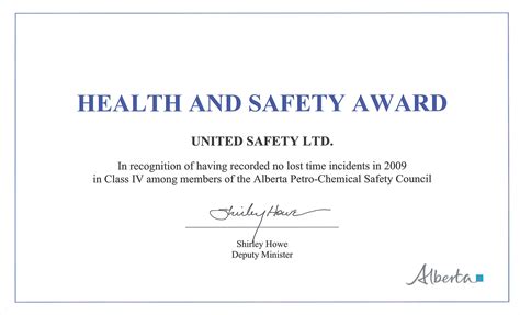 Sample Certificate Templates: Award Certificate Templates For Safety ...