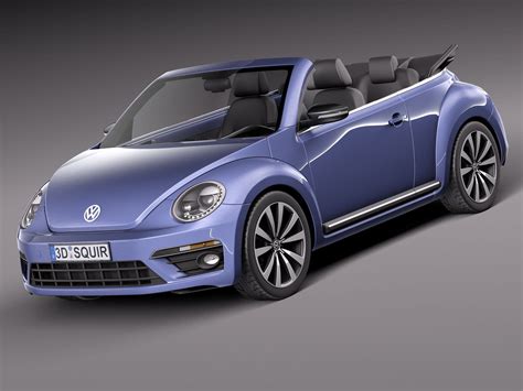 Volkswagen Beetle Convertible R-line 2015 3D Model by SQUIR