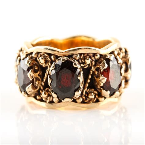 14K Yellow Gold Garnet Ring | EBTH