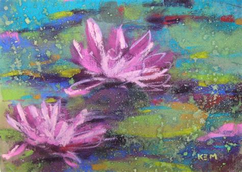 Painting My World: Water Lily 5x7 Pastel Painting