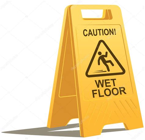 Wet floor caution sign — Stock Vector © konurk #12719662