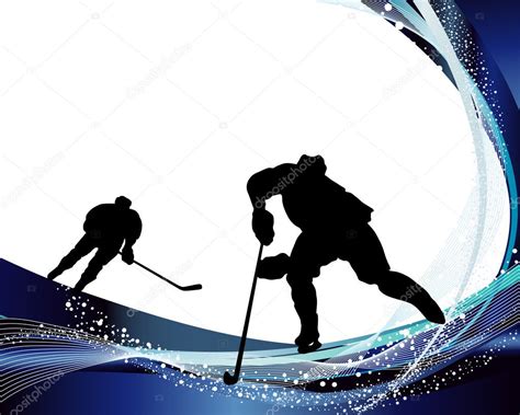 Hockey player silhouette Stock Vector Image by ©angelp #12903996