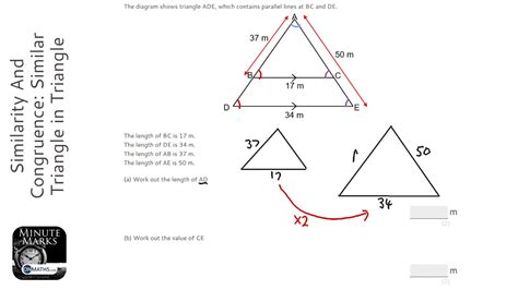 Similarity And Congruence: Similar Triangle in Triangle (Grade 5) - OnMaths GCSE Maths Revision ...