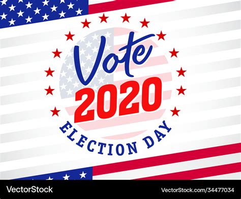 Vote 2020 presidential election usa emblem banner Vector Image