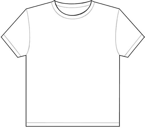 Plain White T Shirt Outline