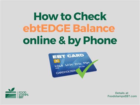 How to check ebtEDGE Balance - Food Stamps EBT