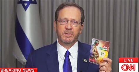 Israel President Herzog Shows Wolf Blitzer Hamas Terrorist Manual On ...