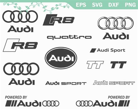 14 Audi SVG, Dxf, Eps, Png, Logo Audi Vector, Logo TT R8 Quattro Cricut ...