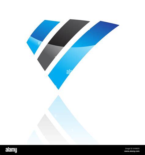 Abstract blue and black logo icon and design element Stock Photo - Alamy