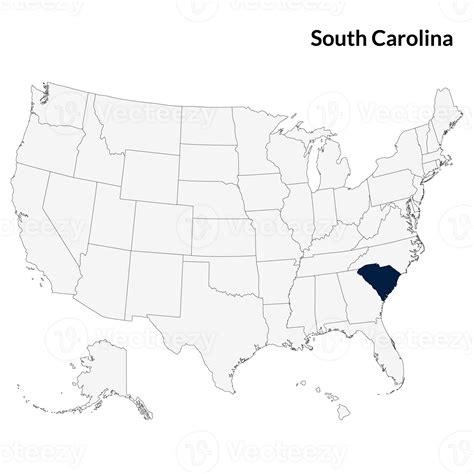 Map of South Carolina. South Carolina map. USA map 32698669 PNG