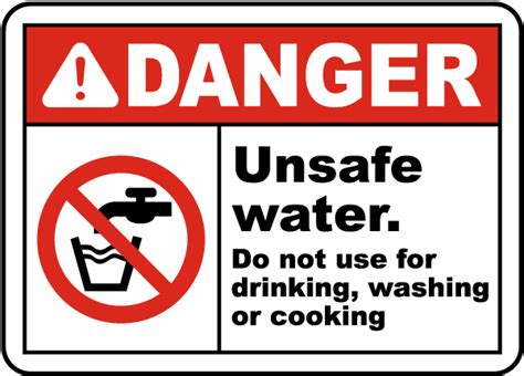 Unsafe Water Do Not Use Sign - Claim Your 10% Discount