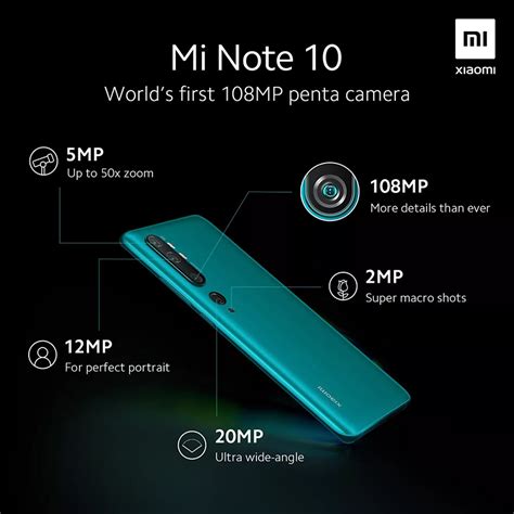 Xiaomi reveals other camera details of Mi Note 10