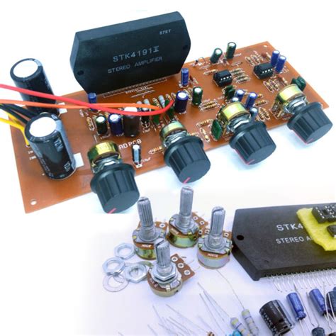 Stk 4191 100w Stereo Power Amplifier DIY Kit With Ne5532 Pre Amp Tone ...