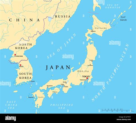 Map Of Japan And Korea