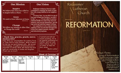 10/27/19 - Reformation Sunday - Redeemer Lutheran Church