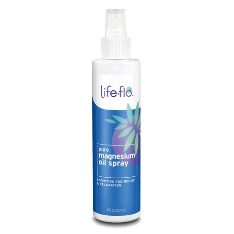 Life-flo Pure Magnesium Oil Spray, Magnesium Chloride for Relief ...