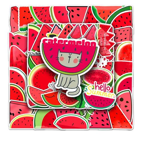 Cute Fruit Watermelon Cartoon Stickers Graffiti Vinyl - Temu