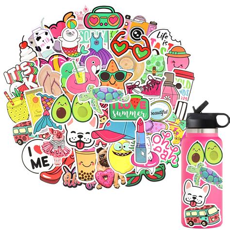 Buy QTL Water Bottle Stickers for Girls Stickers for Teens Girls Kids ...