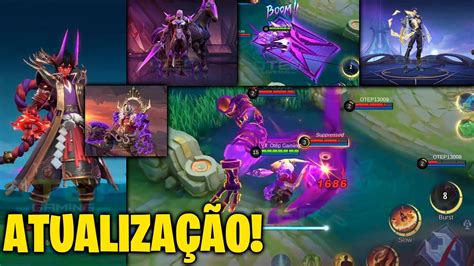 😱𝗡𝗢𝗩𝗜𝗗𝗔𝗗𝗘𝗦: 11 novas skins! dyroth collector | franco legend | leomord abyssal | mobilr legends ...